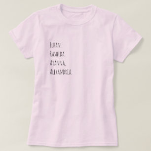 T-shirt Ilhan. Ayanna. Rashida. L'Alexandrie
