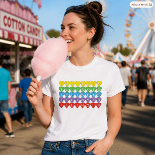 T-shirt Illinois Cœur Amour Fière de l'Illinois Coloré