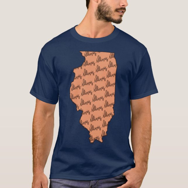 T-shirt Illinois cursive (Devant)