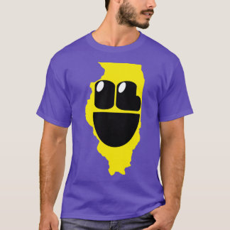 T-shirt Illinois États d'Happynes Illinois visage souriant