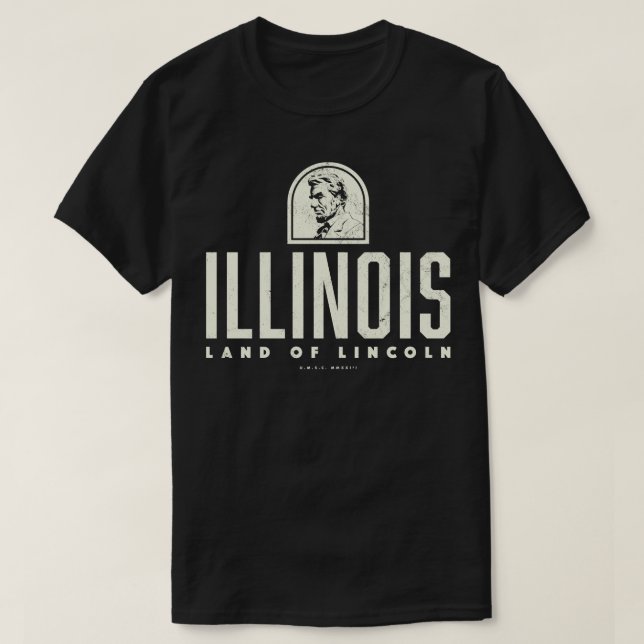 T-shirt Illinois Land de Lincoln Tan (Design devant)