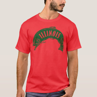 T-shirt Illinois Poisson Wordmark Vert