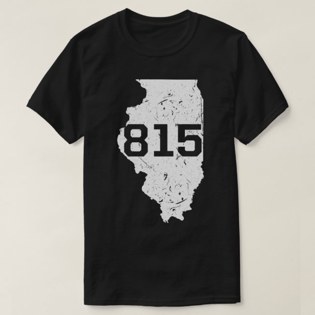 T-shirt Illinois Rockford Joliet Area Code 815 Souvenir Gi (Design devant)