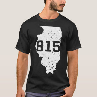 T-shirt Illinois Rockford Joliet Area Code 815 Souvenir Gi