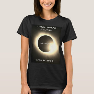 T-shirt ILLINOIS Total éclipse solaire 8 avril 2024