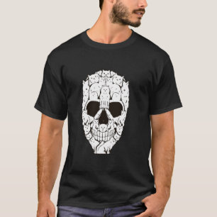 T-shirt Illusion de crâne de chat u2013 Art félin mignon e
