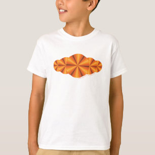 T-shirt Illusion optique Chemise lumière Orange pour enfan