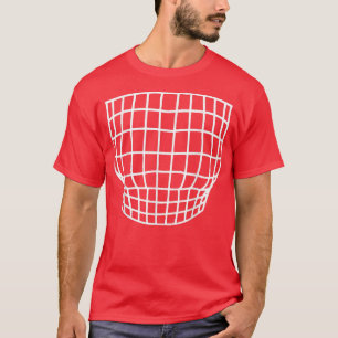 T-shirt Illusion optique de la poitrine enrichie en grille
