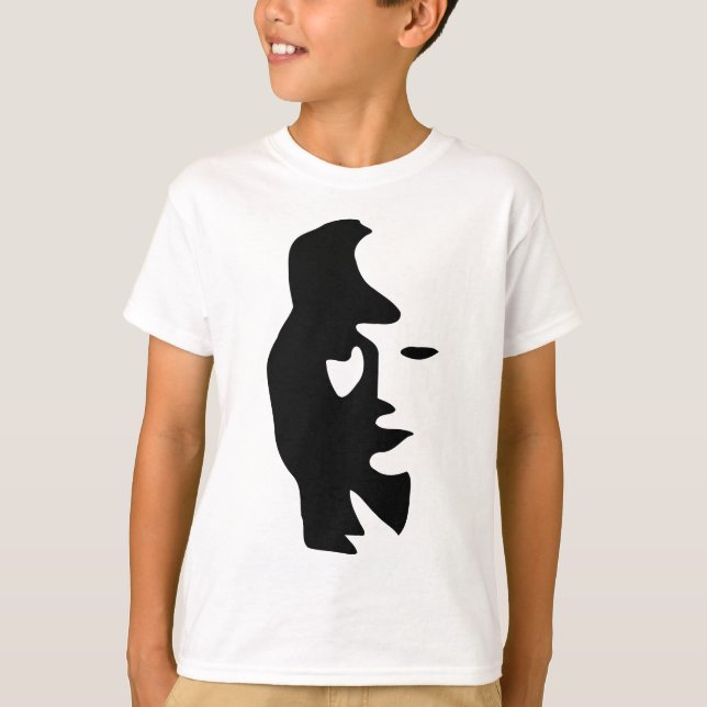 T-shirt Illusion optique de saxophone ou de femme (Devant)