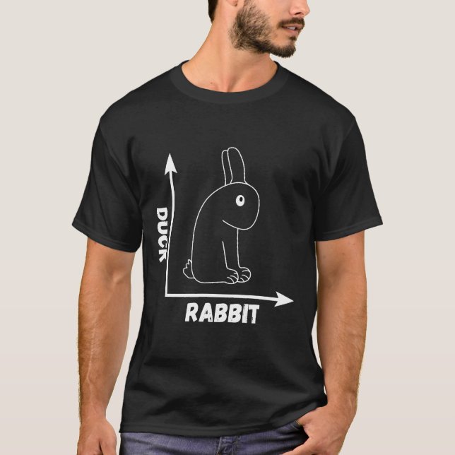 T-shirt Illusion optique folle Perspective de canard lapin (Devant)