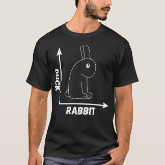 T-shirt Illusion optique fou Rabbit Duck Perspective bla