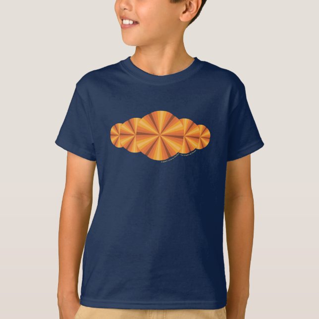 T-shirt Illusion optique Orange Kid's et Baby Dark Shirt (Devant)