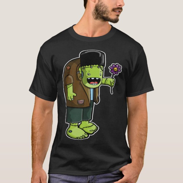 T-shirt Illustrated Frankenstein Original Character Graphi (Devant)