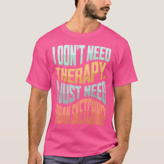 T-shirt Illustrateur d'artiste d'esquisse Urbain Sketcher 