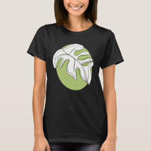 T-shirt Illustration abstraite de feuille de Monstera de p