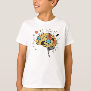 T-shirt Illustration Abstraite de Santé Mentale du Cerveau
