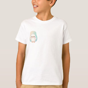 T-shirt Illustration adorable de caneton blanc chibi
