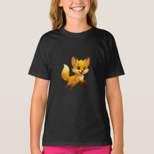 T-shirt Illustration adorable de Fox de dessin - Joli Joue