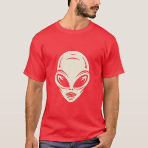 T-shirt Illustration Alien d'un croquis tête humanoïde