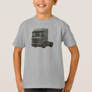 T-shirt Illustration aquarelle d'un camion semi-moderne