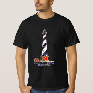 T-shirt Illustration aquarelle Phare de Cape Hatteras