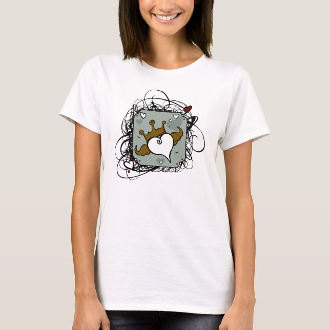 T-shirt Illustration artistique urbaine de coeur de (Devant)