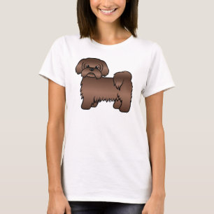 T-shirt Illustration Brown Chih Tzu Cute Cartoon Chien 