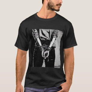 T-shirt Illustration BW shibari à mains liées