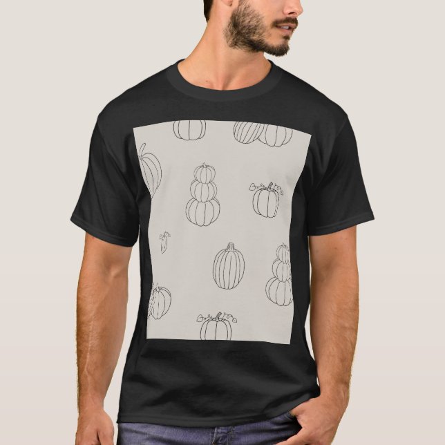 T-shirt Illustration citrouille (Devant)