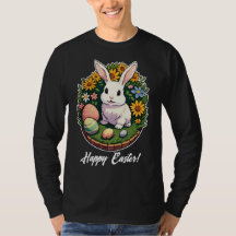 Illustration classique du lapin de Pâques. Joyeux 