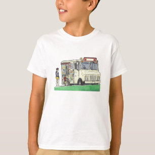 T-shirt Illustration colorée de camion de crème glacée