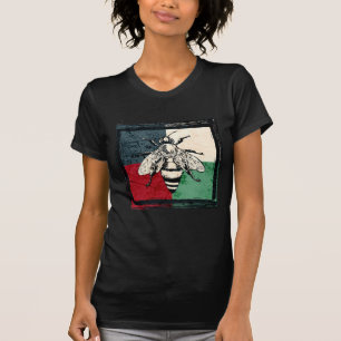 T-shirt Illustration colorée de l'insecte d'abeille vintag
