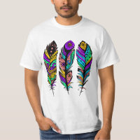 Illustration colorée de plumes tribales Abstraites