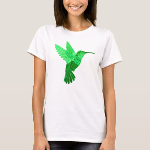 T-shirt Illustration complexe du colibri vert