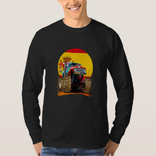 T-shirt Illustration cool Camion Monster Mud Avec Espagne