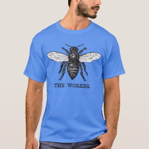 T-shirt Illustration d'abeille ouvrière vintage