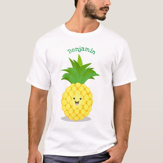 T-shirt Illustration d'ananas mignon (Devant)