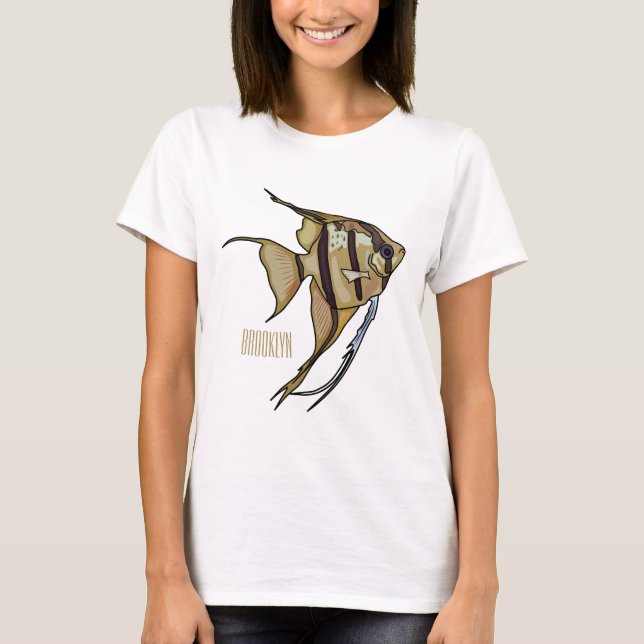 T-shirt Illustration d'angelfish (Devant)