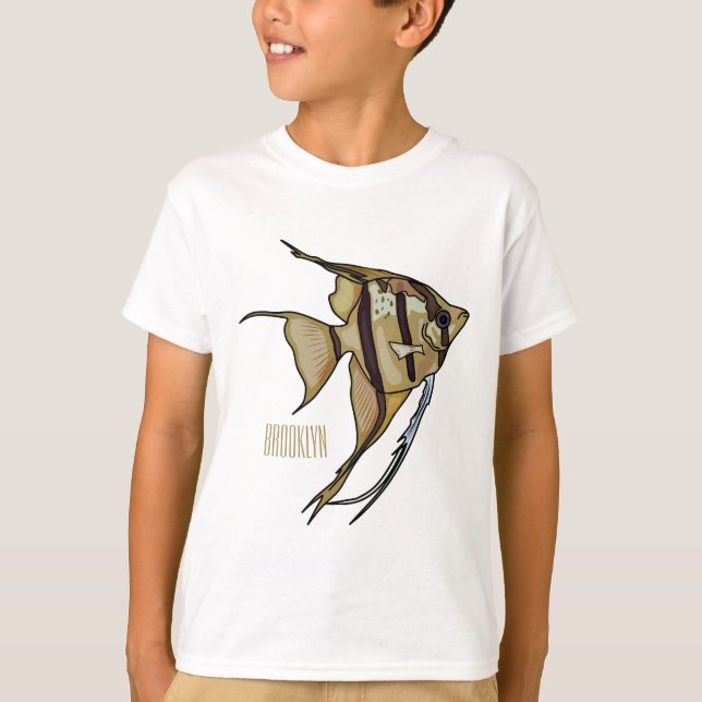 T-shirt Illustration d'angelfish (Devant)