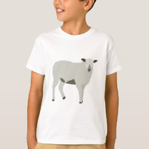 T-shirt Illustration d'animaux de ferme mignons et moutons