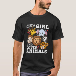 T-shirt Illustration d'animaux mignons du zoo éléphant et