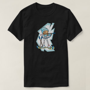 T-shirt Illustration d'Anime d'athlète de biathlon de jeu