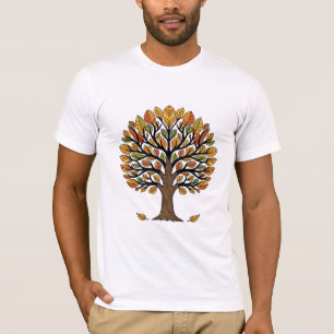 T-shirt Illustration d'art folklorique de l'arbre de vie a