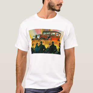 T-shirt Illustration d'automobile d'art déco