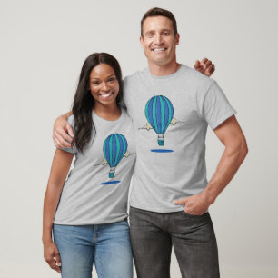 T-shirt Illustration de ballon à air chaud simple