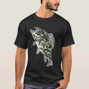 T-shirt Illustration de basson pêche nature aventure