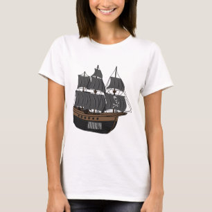 T-shirt Illustration de bateau pirate