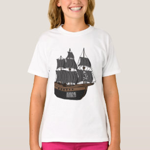 T-shirt Illustration de bateau pirate