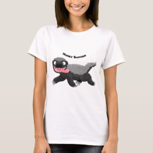 T-shirt Illustration de blaireau au miel affamé