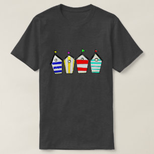 T-shirt Illustration de cabane de plage colorée